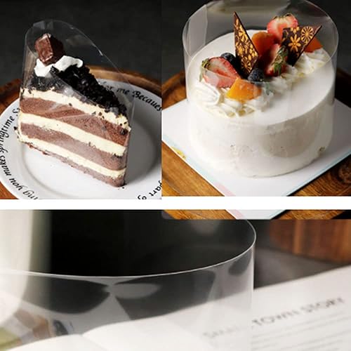 Miniatura 5 de Collar de acetato para tartas de 8 x 394 pulgadas, rollos transparentes para tartas, hojas de acetato transparente, rollo de acetato para hornear y