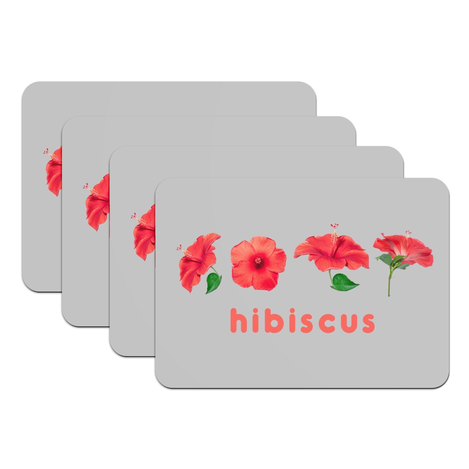 Sets de table hibiscus rouge pour une décoration de salle à manger chic
