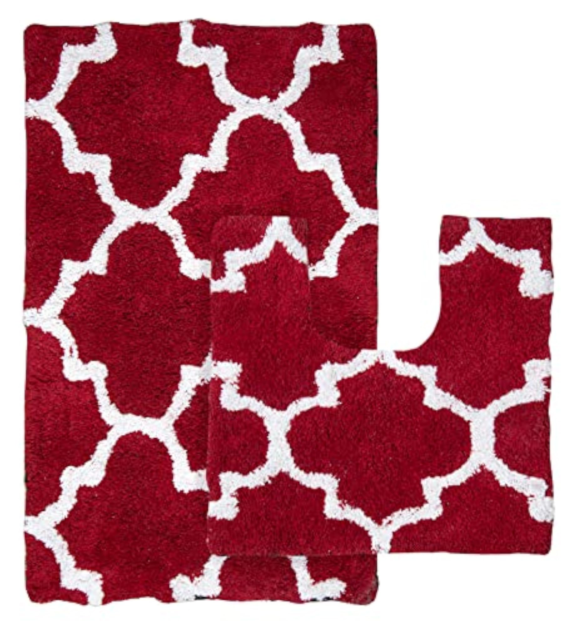2 Piece Bath Rug Sets, U Shape Contour Rug & Bathroom Rug