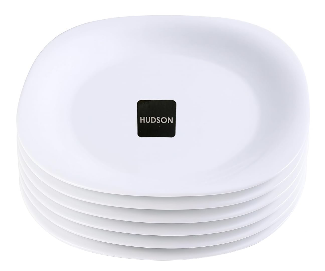 Best House | Opalware Square Dessert Plates | 8.5"/21.5 cm | Set of 6 Pcs | White | Microwave, Oven, and Dishwasher Safe, Serving Dinner Plate Dinnerware Set