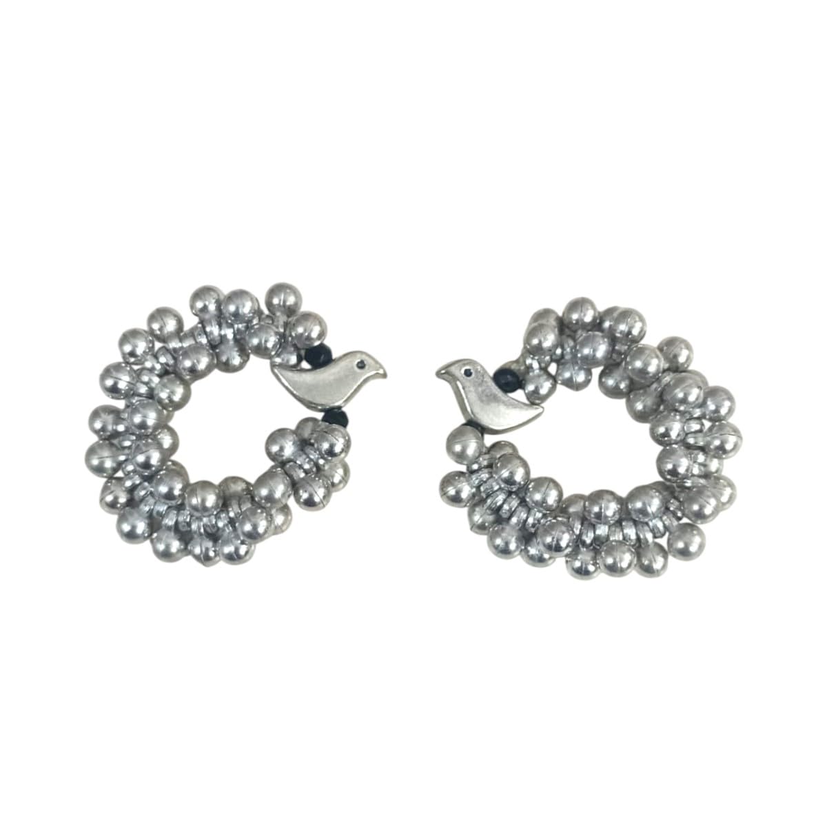 Women's & Girls Traditional Oxidised Silver Charm Toe Rings Bead Adjustable Chandi Bichiya Pair Stylish Toe Rings/Leg Rings for Anniversary Wedding Gifts