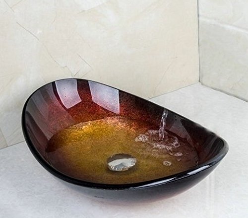Lavabo en verre trempé décoré pour une salle de bain moderne et relaxante à la maison