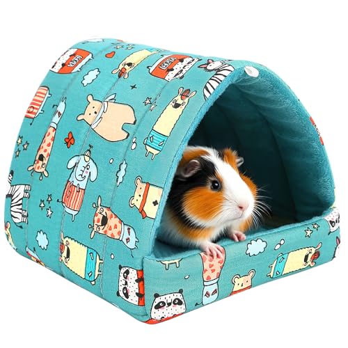 UPINS 2Pcs Guinea Pig Hideout,Guinea Pig Bed Houses Washable Small Animal House Cage Accessories for Dwarf Rabbits Chinchillas Hamsters Hedgehogs Ferrets Bearded Dragons and Rats