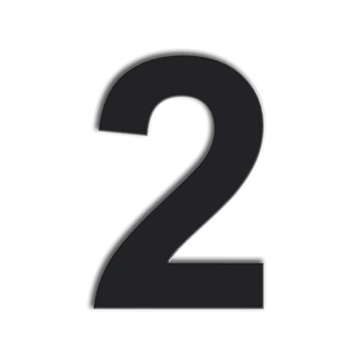 QT Modern House Number - LARGE 8 Inch BLACK -