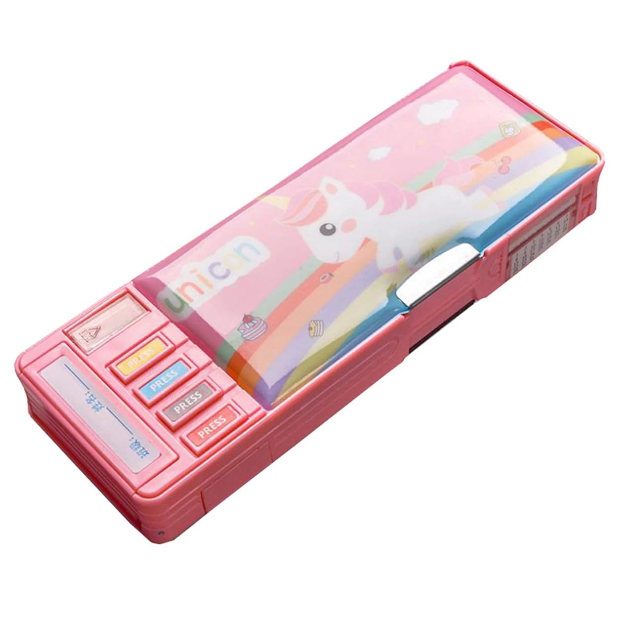 Radhey Preet Unicorn Print Multi Functional Compartment Button Operated Magnetic Compass Box for Kids, Blue Color (B0CRPFT4K5) Amazon Price History, Amazon Price Tracker