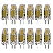 Produktbild 12x G4 1,5-2,0 Watt dimmbar 12V DC oder 12V AC/DC warmweiß 3000K für Dimmer geeignet Stiftsockel 360° Leuchtmittel Lampensockel Spot Halogenersatz Lampe 10W / 20W Halogenersatz (12x 1,5W / 12V AC/DC)