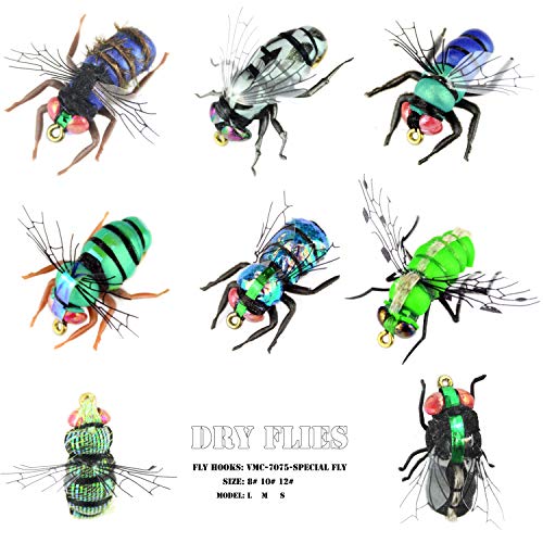 YAZHIDA Realistic Flies Fly Fishing Flies kit - Handmade Dry/Wet/Fly Fishing Lures (Trout Flies) - Thumbnail 3
