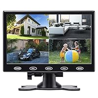 7" Sicherheitsmonitor Tragbarer Kleiner HDMI-Monitor VGA AV-Eingang LCD-Monitor für Gaming Home Security PC/TV/Raspberry PI/Kameras Servermonitor 800x480, Fernbedienung Touch-Taste