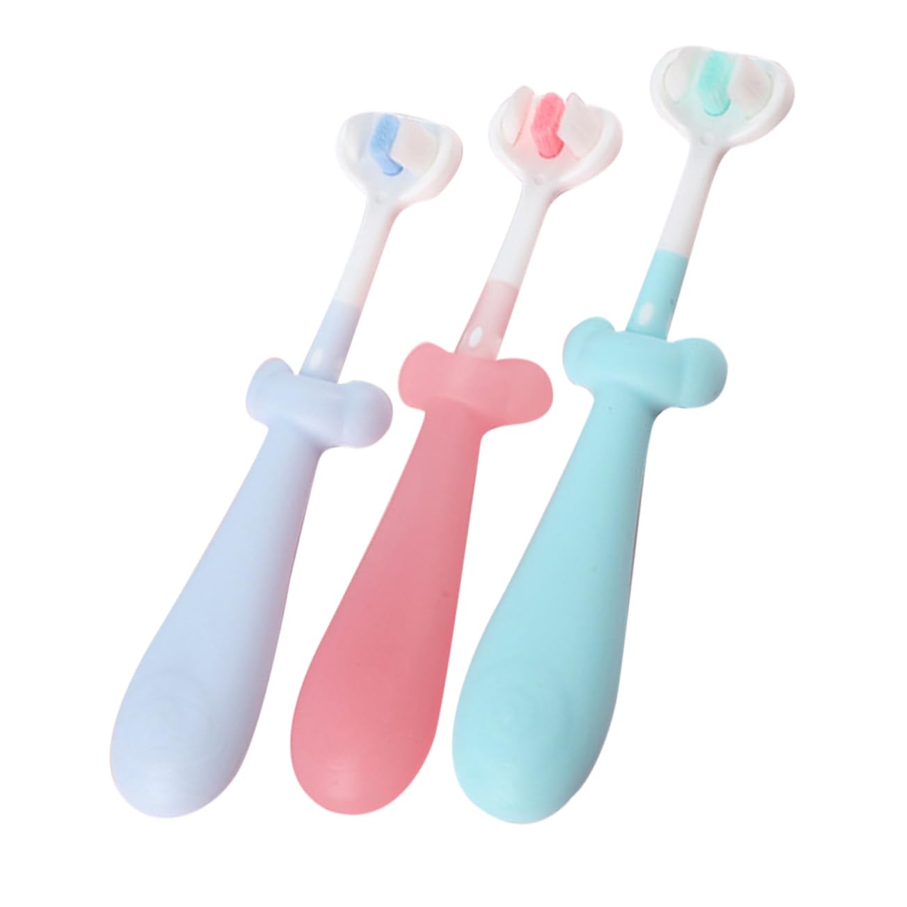 VALICLUD 4 Set Spazzolini Per Setole Morbide Spazzolino Manuale Carino E Antiscivolo Dei Denti Dei Piccoli 3 Pezzi*4