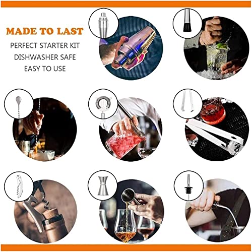 Kit de Bartender, Set de Coctelera 14 piezas acero inox. miniatura 3