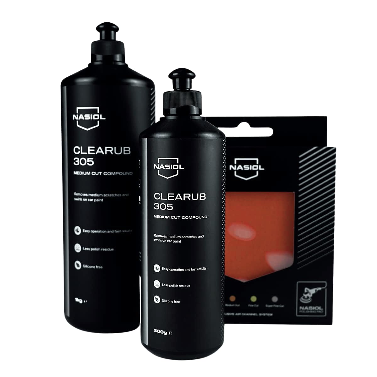 NASIOL - CleaRub 305 - Średniościerna pasta polerska 500ml