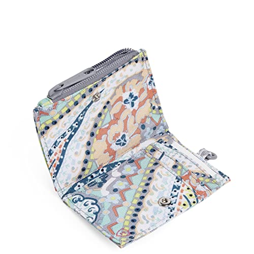 Vera Bradley Women's Recycled Lighten Up Reactive Lanyard Card Case With Rfid Protection, Citrus Paisley, One Size #TOP1