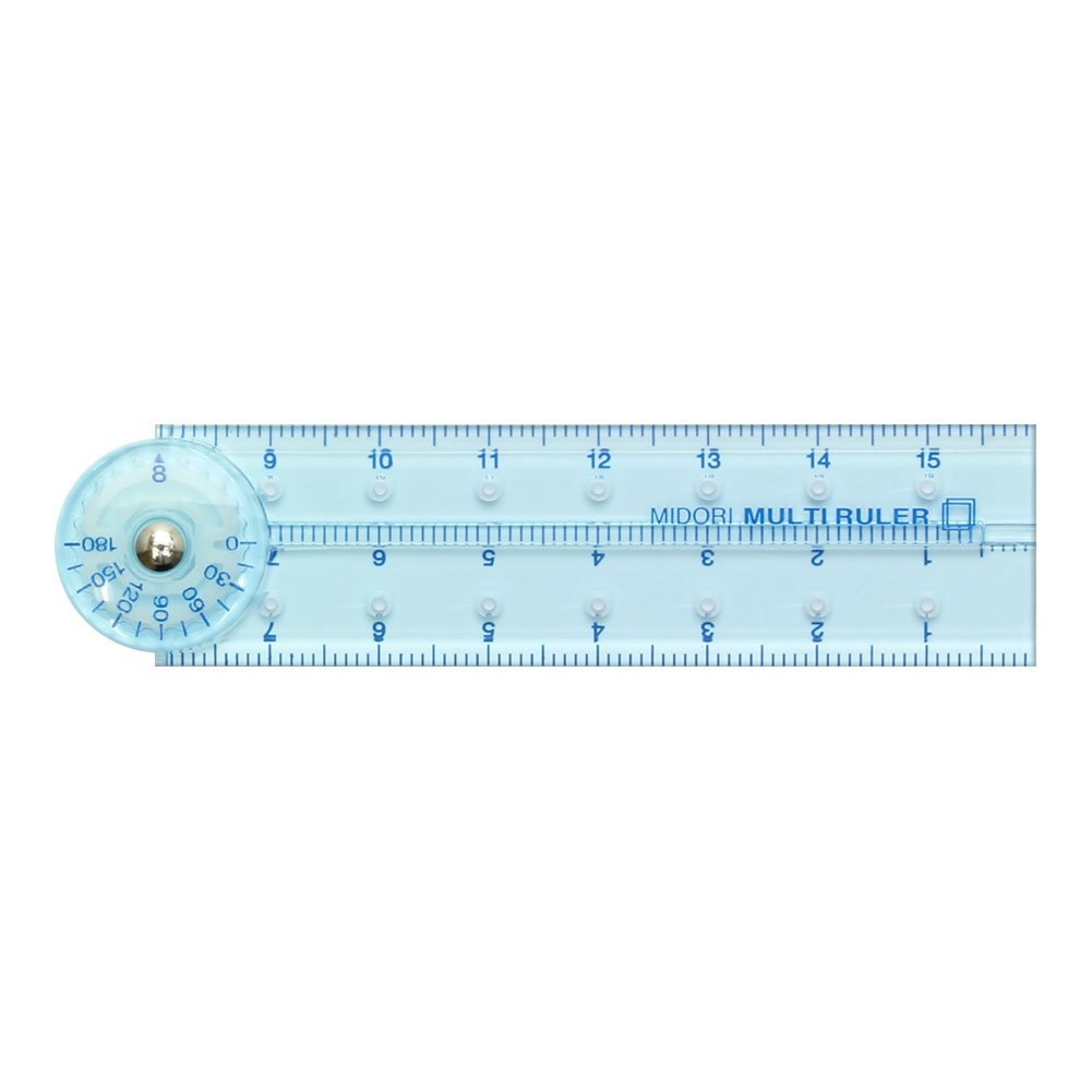 Midori Règle compacte CL Multi 16 cm bleu 42242006 règle pliante transparente