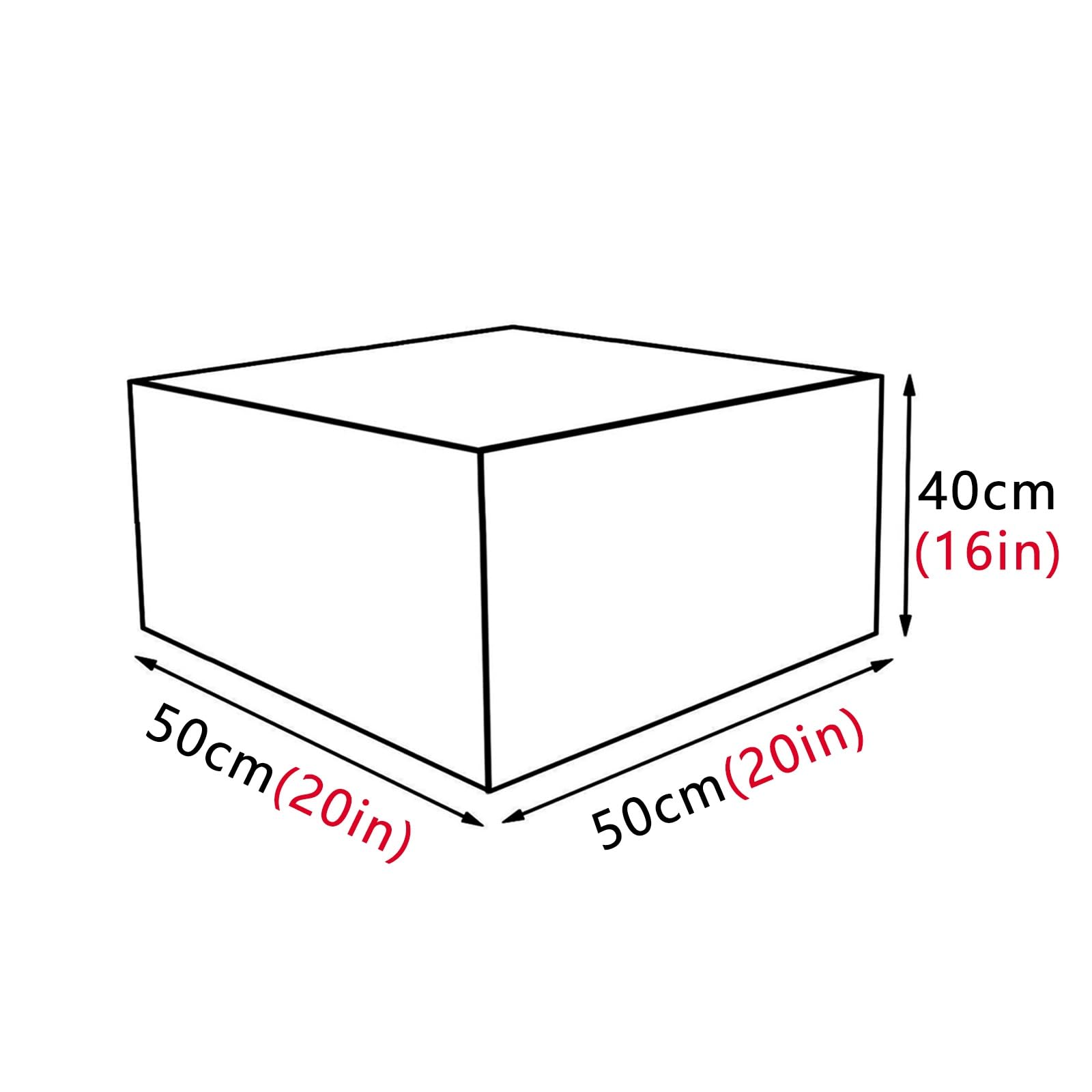 Cajas expositoras apilables de acrílico transparente, cubos de 5 lados para manualidades, colecciones, exposiciones y ferias (rojo, 50 x 50 x 40 cm) - Nizer transparente