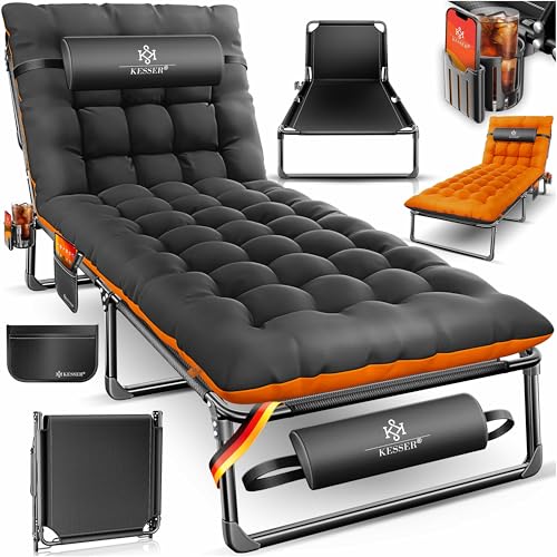 KESSER® Campingbett Feldbett klappbar, 190 x 68 x 30 cm bis 250 kg belastbar, aus Oxford-Gewebe und...