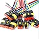 YETOR Way Auto Wasserdichter elektrischer Steckverbinder,2 pin Stecker Autoelektrischer Kabelverbinder mit Kabel 16 AWG Marine für Auto, LKW, Boots- und andere Kabelverbindungen. (5 Pack)