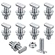 Hammerkopfschrauben M10x30, 10 Stk T-Nut-Schiebe-Schrauben mit 10 Stk Flanschmuttern Sechskantmuttern, T-Nut Bolzen, Gewächshaus Schrauben für PV Module Photovoltaik-Aluprofil Gewächshaus