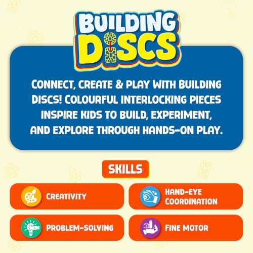 Image of SUPERPLAY Building Discs - 50 Interlocking Discs & Building Blocks