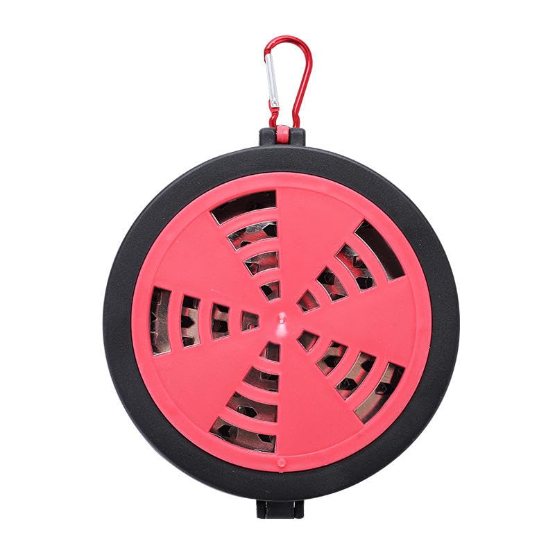 VIVITO Portable Hanging Mosquito Coil Holder with Rotating Lid | Fireproof, Heat-Resistant Metal Tray with Hook & Carabiner | Indoor Outdoor Camping Insect Repellent Burner | (Multicolor, Pack of 1)-image-40