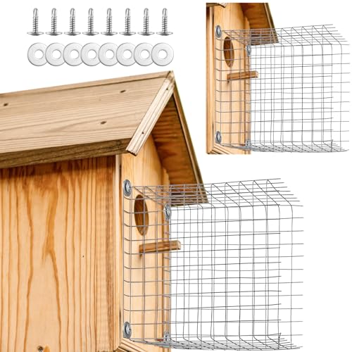 Yaocom 2 Pcs Bluebird House Predator Guards Bird House Hole Protector Metal Wire Entrance Birdhouse Hole Protector Snake Guard for Eastern Bluebird and Their Babies Safe