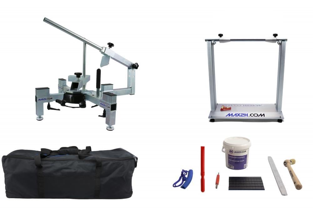MAX2H® Reifenmontiergerät MG-2 mit Wuchtbock Plus, Starterpaket (Klebegewicht schwarz) und Tasche