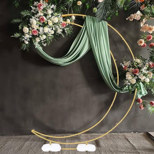 Hochzeitsbogen für Zeremonie, 2,1 m Metall Ballonbogen-Hintergrundständer,Hintergrundständer, Kulissenständer für Geburtstags, Partys, Bankett DekorationenBogenrahmen aus Metall (mit Wasserbasis)
