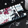 Anime PBT Keycaps White Japanese Custom Side Print Shine Through Keycap, Cherry Profile Key Caps for 61/87/104/108 Cherry Gateron MX Switches Mechanical Keyboard - Image 4