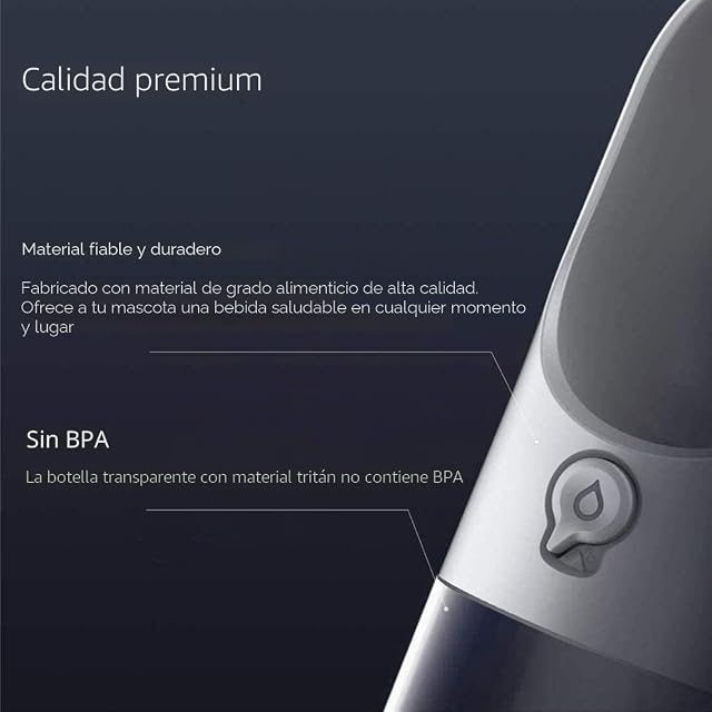 Foto 2 de 8 de PETKIT Recipiente de Agua para Perros de Viaje, Libre de BPA, Portátil, Antibacteriano