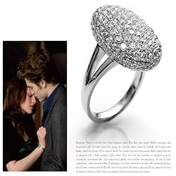 Anillo De Compromiso De Bella Crepusculo El Crepúsculo/eclipse/bella Anillo de compromiso Aleación+cristal Diamante (7)