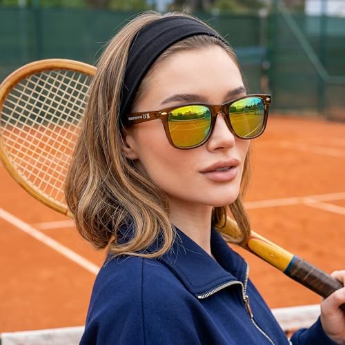 Image of SIPHEW Polarized Sunglasses for Women & Men - UV400 Mirrored Beach Eyewear, Designer Unisex Fashion Sunglasses w /Medium Fit