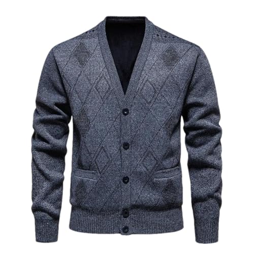 Men's Cardigan Sweaters Long Sleeve V Neck Casual Warm Knit Cardigans Outerwear