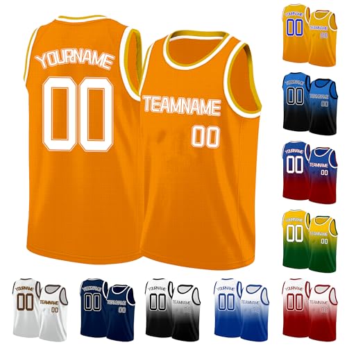 Image of Custom Basketball Jersey for Men - Personalized Name & Number, Embroidered or Printed, Athletic Shirt for Kids, Boys & Youth
