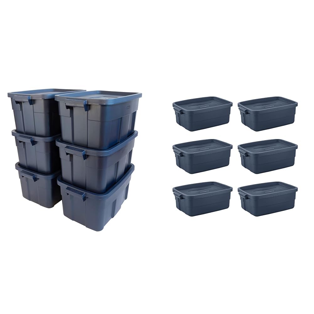 Amazon.com - Rubbermaid Roughneck Storage Totes 14 Gal, Durable ...