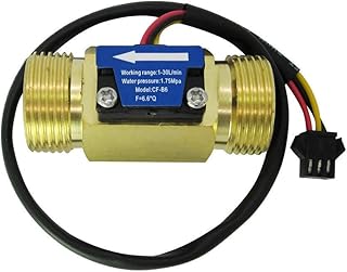 DIGITEN G3/4" Male Thread Brass Water Flow Sensor, Hall Effect Sensor Switch Flow Meter Flowmeter Counter 1-30L/min
