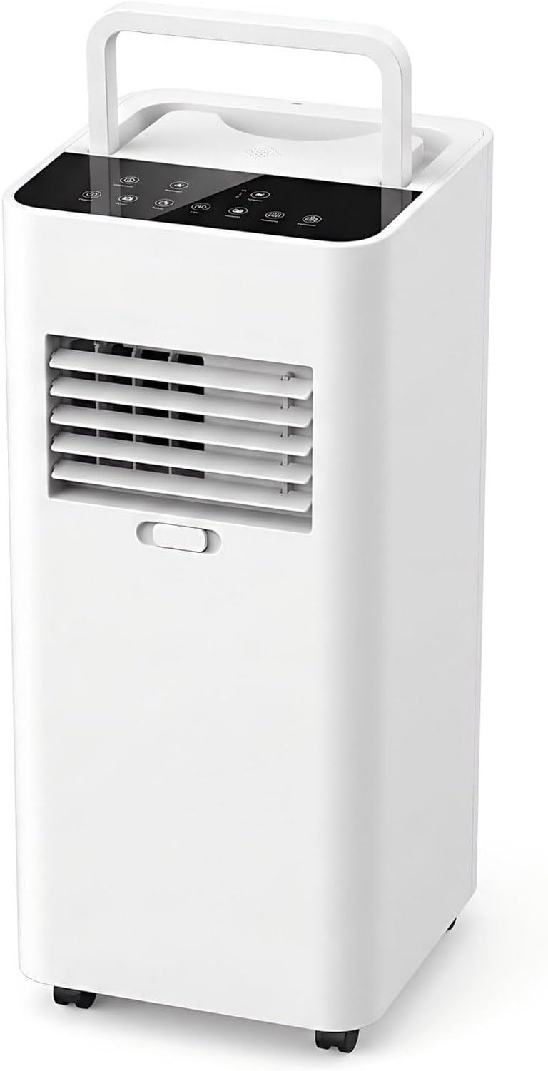 Climatizzatore Portatile 7000 BTU Raffreddamento Rapido per 300 Piedi Quadrati modalità Silenziosa 30dB Timer 24h Deumidificatore per Casa Ufficio