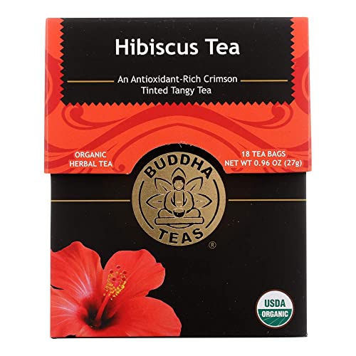 Buddha Teas Organic Hibiscus Tea - Ou Kosher, Usda Organic, Ccof Organic, 18 Bleach-Free Tea Bags #TOP10