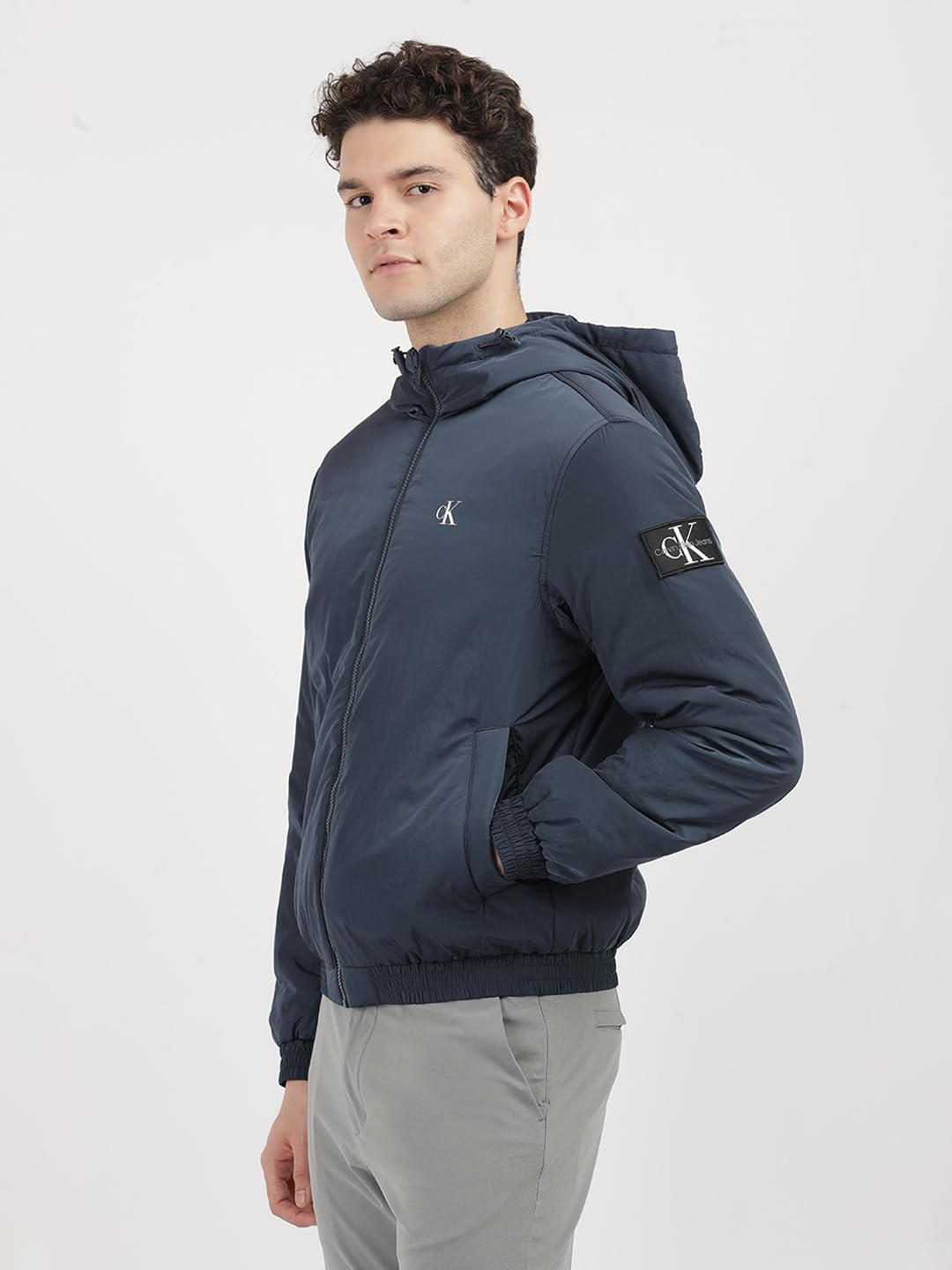 Calvin Klein Inne kurtki Mężczyźni Wyściełana Bluza Z Kapturem Harrington J30j325596