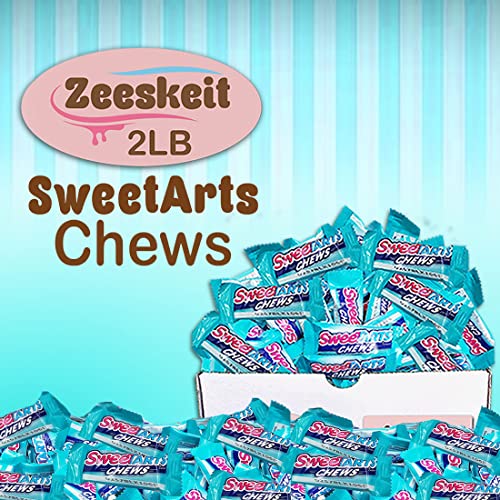 Zeeskeit Repackaged Sweetarts Chews Taffy Candy 2 Lb, Snack-Sized Individually Wrapped, Chewy And Tangy Sweets, Easter, Birthdays #TOP6