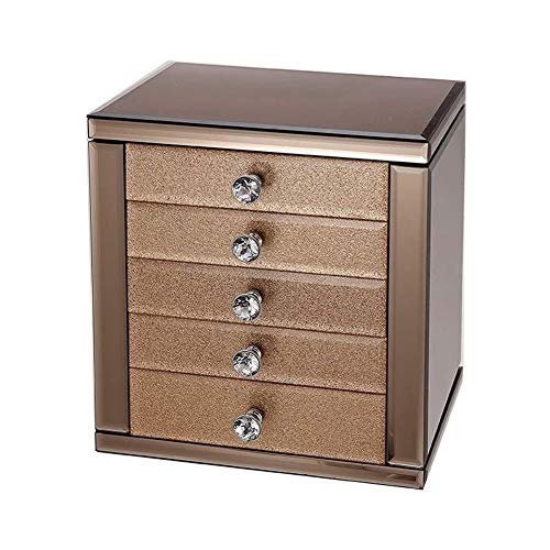 Preisvergleich Produktbild Schmuckkästchen Schmuckkästchen Fünfschichtige Großkapazität Multifunktional Schmuckveredelungsbox Exquisites High-End Schmuck Aufbewahrungsbox Box Für Frauen Weihnachtsgeburtstagsgeschenke Run-anmy