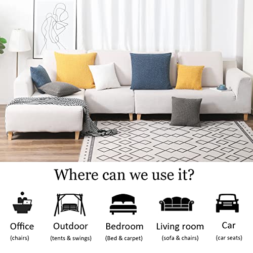 Cocoploceus 26X26 Pillow Covers Set Of 2 Euro Shams Cotton Euro Sham Pillow Covers Waffle Weave Pillowcase Farmhouse Decorative Euro Throw Pillow Covers For Couch Sofa Bedroom Car, Ivory White #TOP4