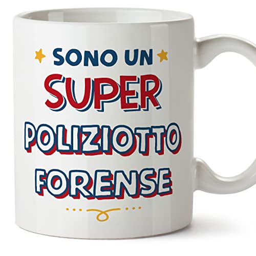 Tazza MUGFFINS Per Poliziotti, Ragazze/donne, Ceramica Bianca 350 Ml, Lavabile In Lavastoviglie E Microonde