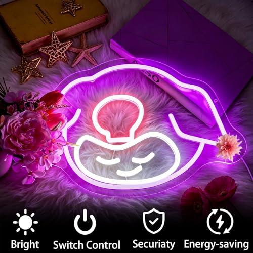 Image of Neon Sign, FPLL Neon Signs for Wall Decor Cute Funny LED Signs for Man Cave Game Room Home Decor Bar Beer Light Sign - USB Powered