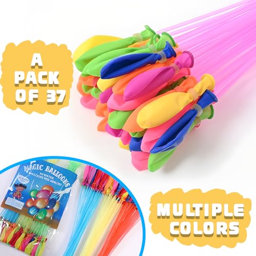 TFSZE 666 Stück Wasserbomben Selbstschließend,Wasserbombens,Wasserbomben Mehrweg,Farbige Wasserballon Set,Water Balloons,Biologisch Abbaubare Cluster Wasserballons Für Wasser Spiele