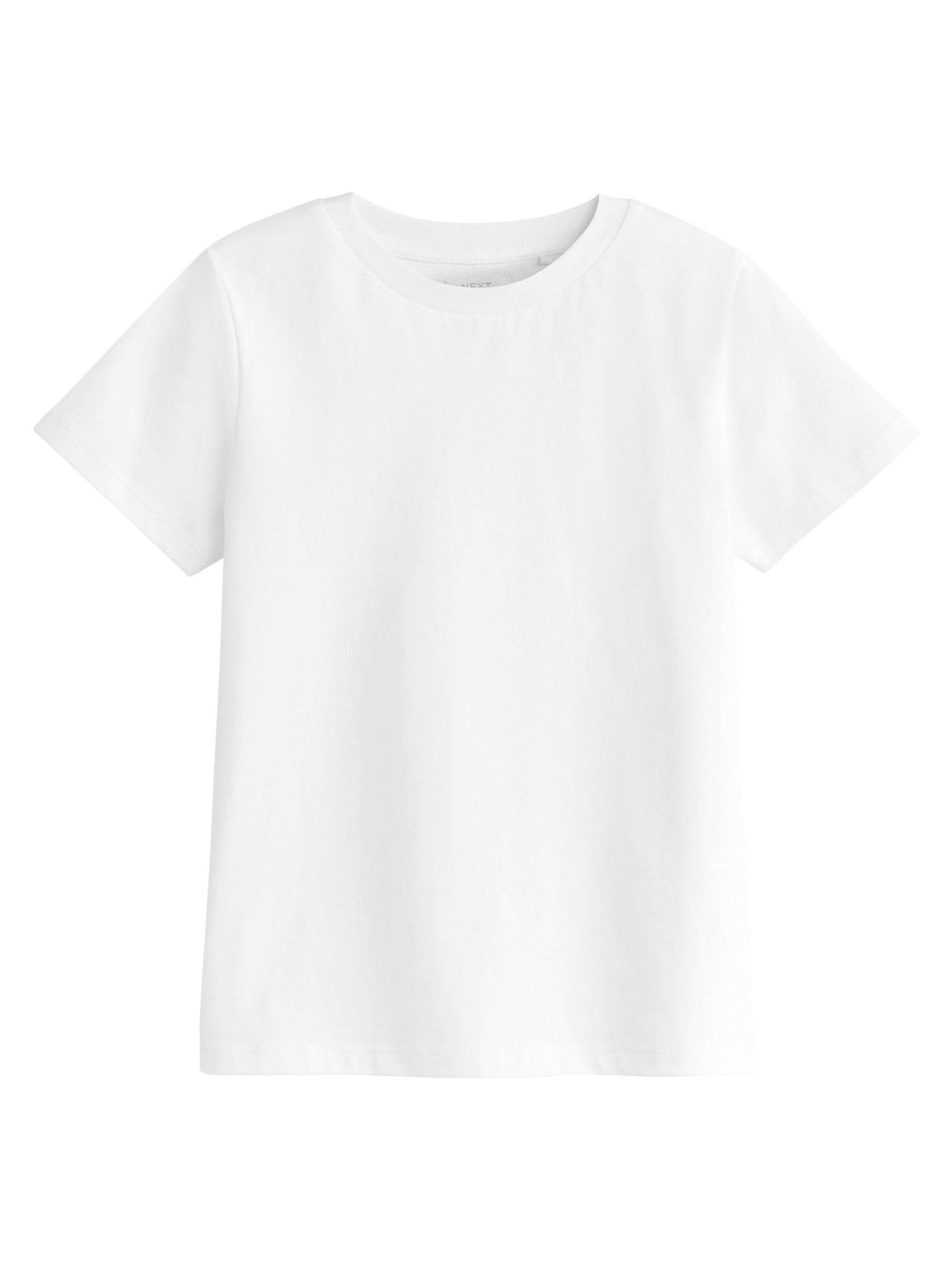NEXT Mädchen Einfarbige T-Shirts in Pastelltönen, 7er-Pack