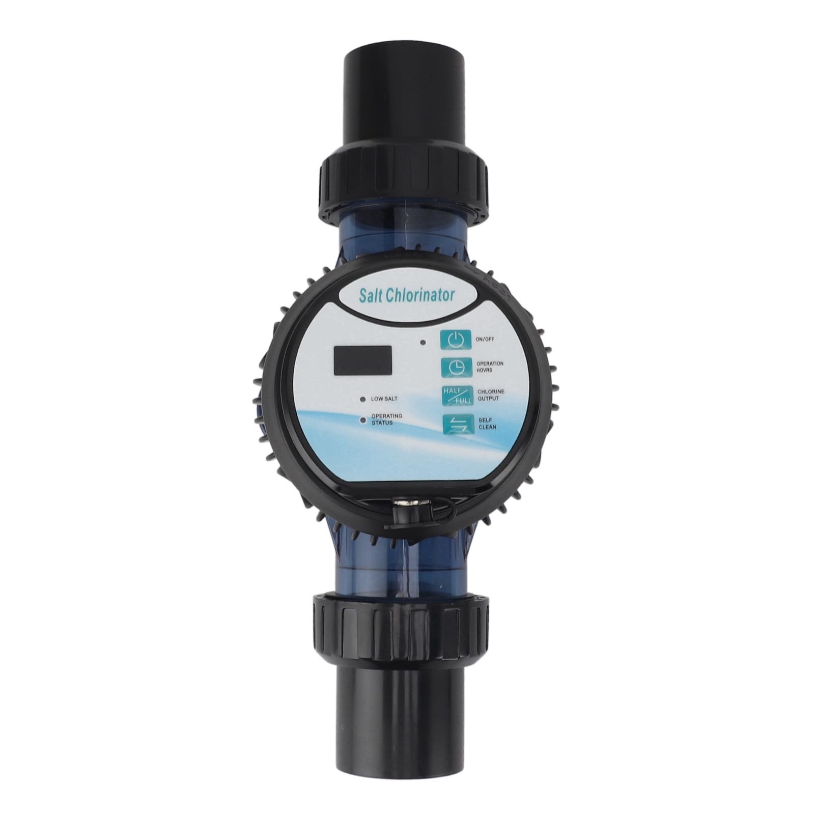 HEEPDD de Clorador de Piscina de Agua Salada, Material PP y ABS, Advertencia de Baja Sal y Ahorro de Energía, Adecuado para Piscinas con Nivel de Sal de 1000-3500 PPM (ECR02)