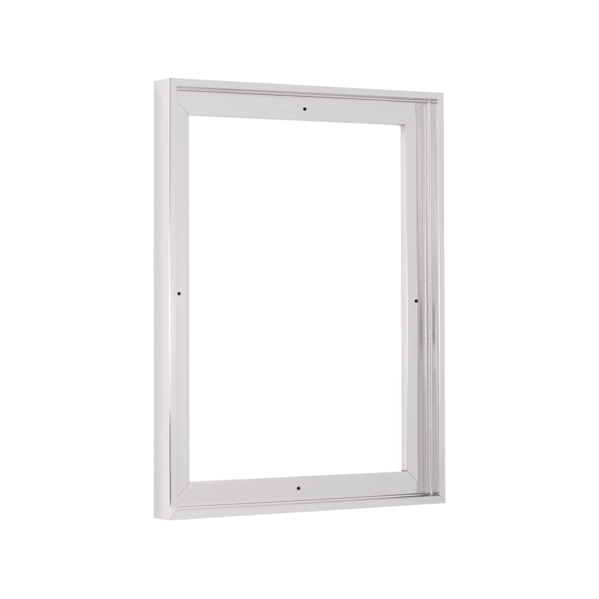 Pixy Canvas 9x12 inch Floater Frame for Canvas Paintings, Wood Panels, Canvas Panels &amp; Stretched Canvas Boards. Floating Frame fits 5/8", 3/4" &amp; max 7/8" Deep Artwork (Chrome, 9 x 12 inch)