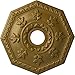 Ekena Millwork CM18NTGLS Nottingham Ceiling Medallion, 18"OD x 3 1/2"ID x 1 1/2"P, Hand-Painted Gold