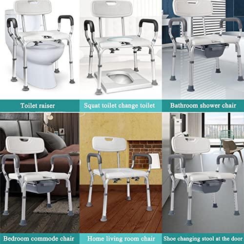 Chaise percée pliante en aluminium réglable avec dossier confort