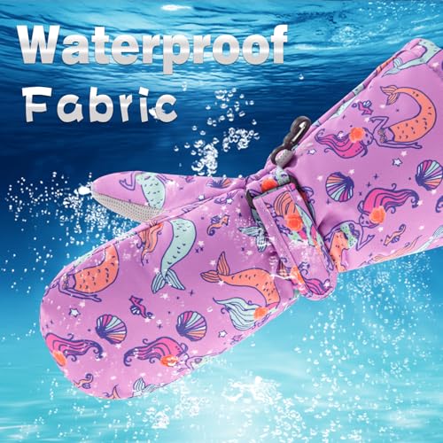 Image of BAVST Winter Kids Waterproof Gloves for Boys Girls Snow Ski Toddler Baby Mittens Outdoor for Infant Teens 1-5T
