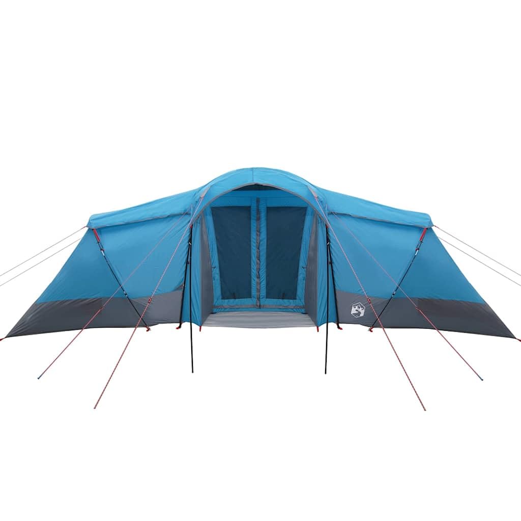 Familienzelt Grün Grau aus Polyester mit Fiberglasgestänge x x, wasserdicht, UV-beständig, mit Vorraum, Moskitonetz, doppelwandig für Camping, Festival, Outdoor